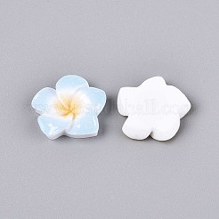 Plumeria Flower Opaque Resin Cabochons&nbsp;CRES-T025-30M-02