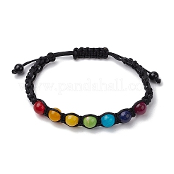 7 Chakra Gemstone Braided Bead Bracelets&nbsp;BJEW-JB11027