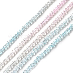 Transparent Gradient Color Glass Beads Strands&nbsp;GLAA-H021-01A-17