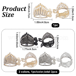 4Pcs 4 Style Lovely Pearl Rhinestone Claw Hair Clips&nbsp;PHAR-CP0001-05