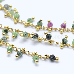 Natural Ruby in Zoisite Handmade Beaded Chains&nbsp;CHC-P003-11Q