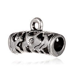 Tibetan Style Alloy Tube Tube Bails&nbsp;PALLOY-J684-08AS