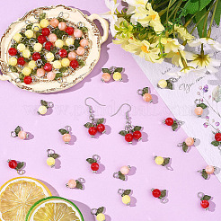 120Pcs 3 Colors Acrylic Pendants&nbsp;OACR-SC0002-58
