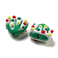 Hand Painted Acrylic with Enamel Beads&nbsp;MACR-D031-06G