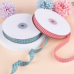 2ロール2色ポリエステルリボン  タータンリボン  ギフト包装用  花の弓工芸品の装飾  ミックスカラー  5/8インチ（16mm）  50ヤード/ロール（45.72メートル/ロール）  1ロール/カラー&nbsp;OCOR-TA0001-43