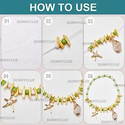 Ocean Theme DIY Synthetic Turquoise & Shell Beads Bracelet Making Kits&nbsp;DIY-SC0028-41