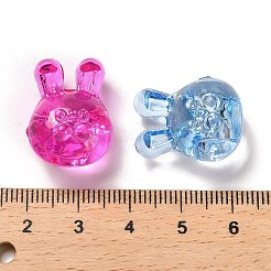 透明なアクリルビーズ  兎  ミックスカラー  21x16.5x13.5mm  穴：3mm  約：234個/ 500 G&nbsp;OACR-Z016-28