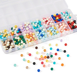 560 個 14 色不透明アクリルビーズ  ラウンド  ミックスカラー  5~5.5x5.5~5.8x5.5~5.8mm  穴：1.5mm  40個/カラー&nbsp;SACR-TA0001-47