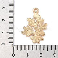 合金エナメルチャーム  ライトゴールド  カドミウムフリー＆鉛フリー  珊瑚チャーム  カメリア  29x20x1.5mm  穴：1.8mm&nbsp;ENAM-A008-43KCG-02