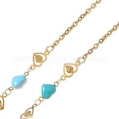 304 Stainless Steel Enamel Heart Link Eyeglasses Chains&nbsp;AJEW-EH00402