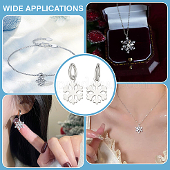 6Pcs 925 Sterling Silver Snowflake Charms&nbsp;PALLOY-PH01785