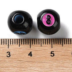 スプレープリントの不透明アクリルヨーロピアンビーズ  大穴ビーズ  無限大  ミックスカラー  11.5x10mm  穴：5mm  約1000個/500g&nbsp;SACR-P031-34B