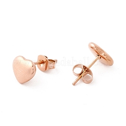 6 Pairs 304 Stainless Steel Heart Stud Earrings for Women&nbsp;EJEW-A067-21