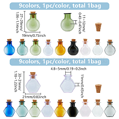 2 Sets 2 Styles Mini Glass Bottle&nbsp;GLAA-BC0001-31