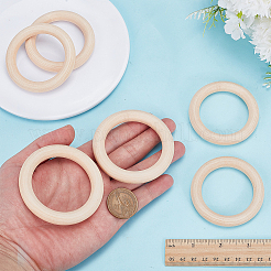 木製フレームコネクター  丸い輪  マクラメ木製リング  バリーウッド  69x11mm  内径：48mm&nbsp;WOOD-WH0131-70A
