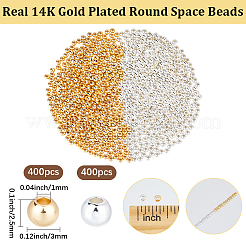 800Pcs 2 Colors Rack Plating Brass Beads&nbsp;KK-BBC0023-18