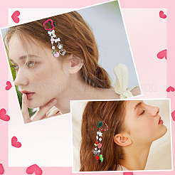 42Pcs 7 Styles Iron & Enamel Snap Hair Clips&nbsp;PHAR-SC0001-003