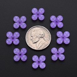 透明なアクリルビーズ  染め  [10]の形  暗い蘭  13x13x5mm  穴：1.5mm  約1510個/500g&nbsp;MACR-S373-02E-04