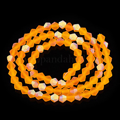 Imitate Austrian Crystal Bicone Frosted Glass Beads Strands&nbsp;EGLA-A039-T6mm-MB23