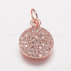 Brass Cubic Zirconia Charms&nbsp;KK-P134-25