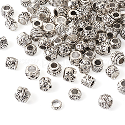 100Pcs 10 Style Tibetan Style Alloy European Beads&nbsp;TIBEB-MP0001-01