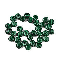 合成マラカイトビーズ連売り  ティアドロップ  トップ掘削  12~12.5x10~11x5~5.5mm  穴：1~1.2mm  約33個/連  8.86~10.2''（22.5~25.5センチメートル）&nbsp;G-T138-119