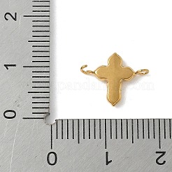 304ステンレススチールラインストーンリンクコネクタチャーム  ゴールドカラー  クロス  クリスタル  10.5x13x2.5mm  穴：1.5mm&nbsp;STAS-K306-19G-02