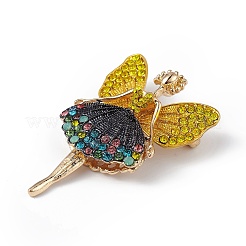 Butterfly Dancer Enamel Pin with Rhinestone&nbsp;JEWB-P016-01G-03