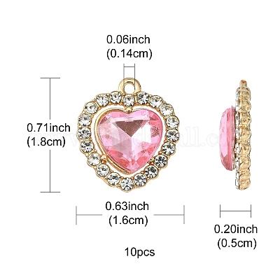 Alloy Crystal Rhinestone Charms&nbsp;ALRI-YW0001-01C-1