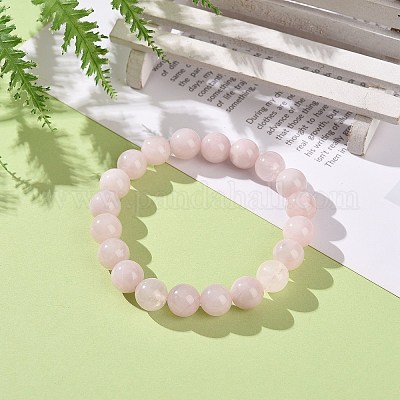 Natural Rose Quartz Bead Stretch Bracelets&nbsp;BJEW-K212-C-045-1