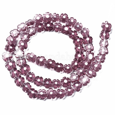 Handmade Millefiori Glass Bead Strands&nbsp;LAMP-J035-6mm-33-1