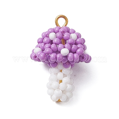 Seed Beads Beaded Charms&nbsp;PALLOY-MZ00339-04-1