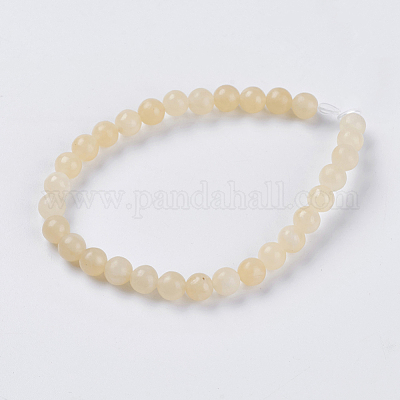 Natural Topaz Jade Beads Strands&nbsp;G-G515-6mm-03B-1