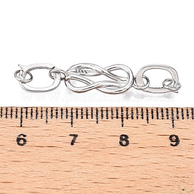925 Sterling Silver Fold Over Clasps&nbsp;STER-T007-109P-1