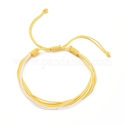 Waxed Polyester Multi-strand Bracelet BJEW-JB07892-02-1