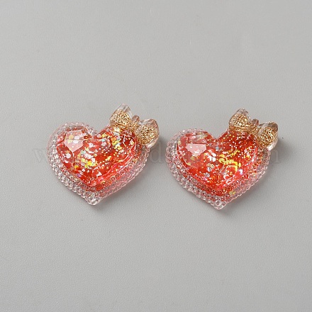 アクリルカボション  レッド  ハート  27x27.5x8.5mm&nbsp;OACR-SZC0004-03A-1