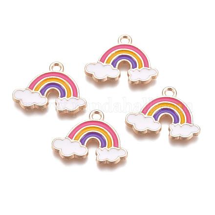 Alloy Enamel Pendants ENAM-O035-14G-B-1