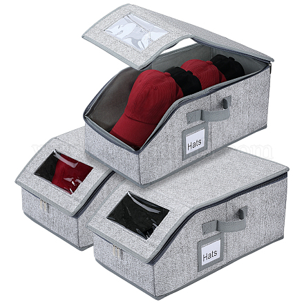 Cloth Hat Organizer Storage Boxes AJEW-WH0699-362-1