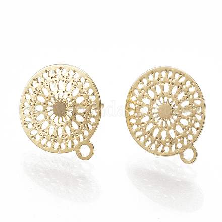 Brass Stud Earring Findings&nbsp;KK-S345-260G-1