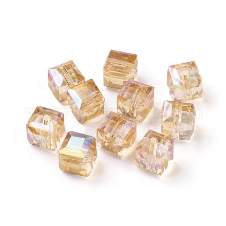 Electorplated Glass Beads&nbsp;EGLA-E006-1Q-1