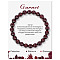 Synthetic Garnet Beaded Stretch Bracelets, Round, 7-1/2x1/4 inch(19x0.8cm)