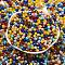 Glass Beads, Faceted, Rondelle, Mixed Color, 4x3mm, Hole: 0.4mm, about 6800pcs/500g