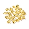 Transparent Glass Beads, Faceted, Heart, Gold, 10x10x7mm, Hole: 1~1.2mm