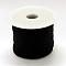 Nylon Braided Cord, Black, 1.0mm, about 49.21 yards(45m)/roll