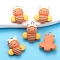 Resin Pendants, with Platinum Tone Loop, Bees, 22.5x20mm, Hole: 2mm