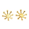 Iron Bead Caps, Multi-Petal, Flower, Golden, 11x3mm, Hole: 1.5mm