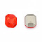 K9 Glass Rhinestone Cabochons, Pointed Back & Back Plated, Faceted, Rectangle Octagon, Siam, 10x8x4mm