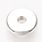 Brass Spacer Beads, Disc, Platinum, 6x1.2mm, Hole: 1.8mm
