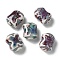 Handmade Porcelain Beads, Nuggets, Colorful, 17~18x12.5~13.5x8.5~9.5mm, Hole: 2mm