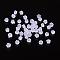 Plastic Ear Nuts, Earring Backs, White, Size: about 2.5mm long, 4mm wide, 2.5mm thick, Hole: 0.7mm